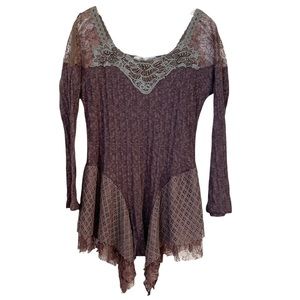 Pretty Angel Lace Top Beaded Embroidered Blouse Boho Feminine Silhouette